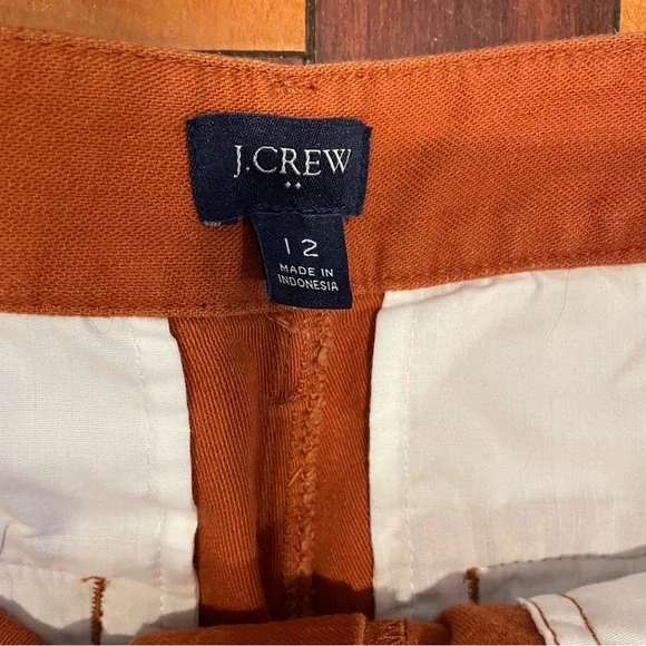 J. Crew Re-Imagined Pants Garment Dyed Foundry Chinos Women 12 Rust Sailor Boho - Picture 4 of 9